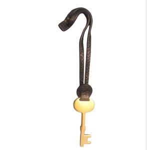 Fossil Key Pendant Bag Charm On Leather Strap